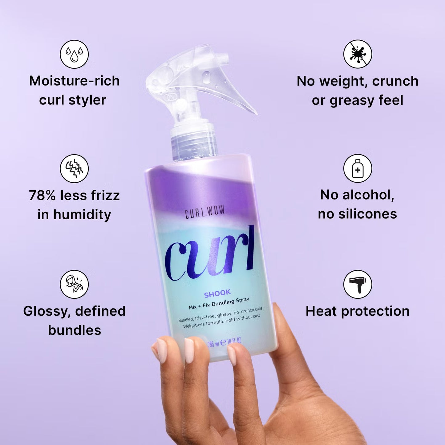Color Wow Curl Wow SHOOK Mix + Fix Bundling Spray 295ml